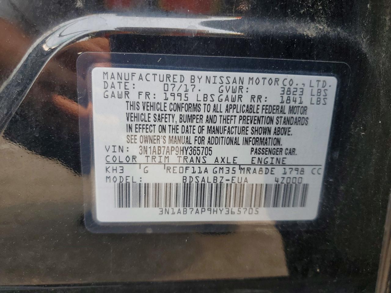 2017 NISSAN SENTRA