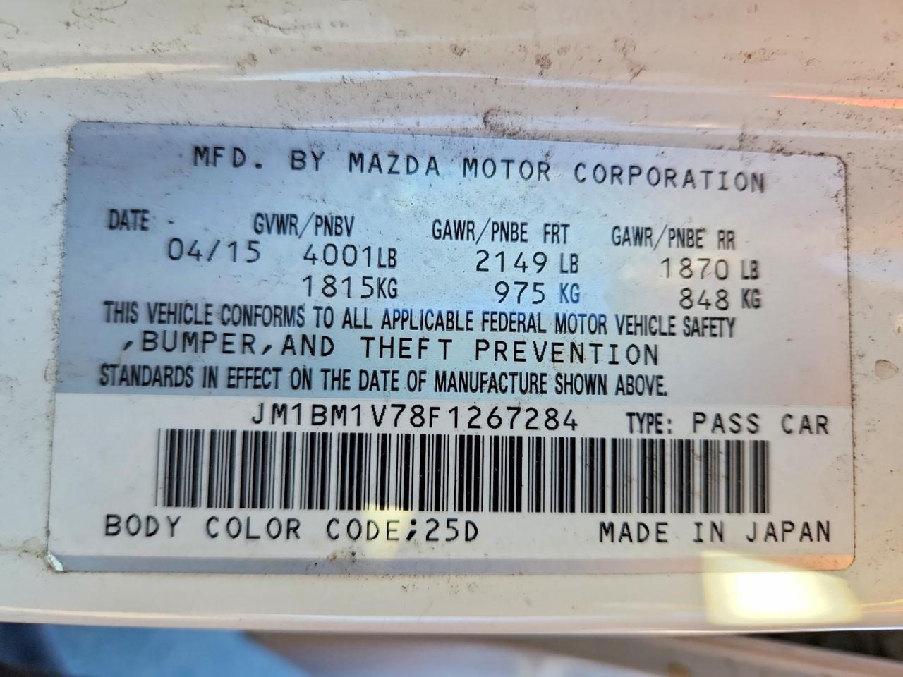 2015 MAZDA 3