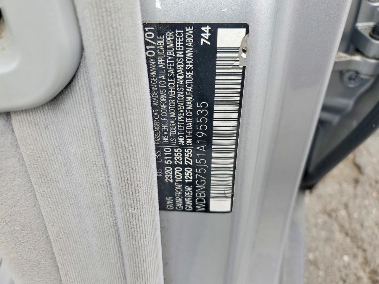 2001 MERCEDES-BENZ S-CLASS