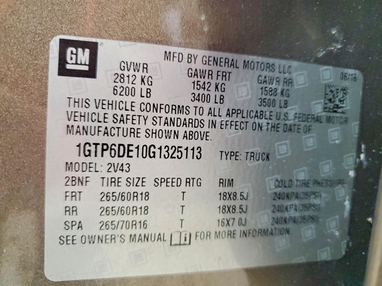 2016 GMC CANYON