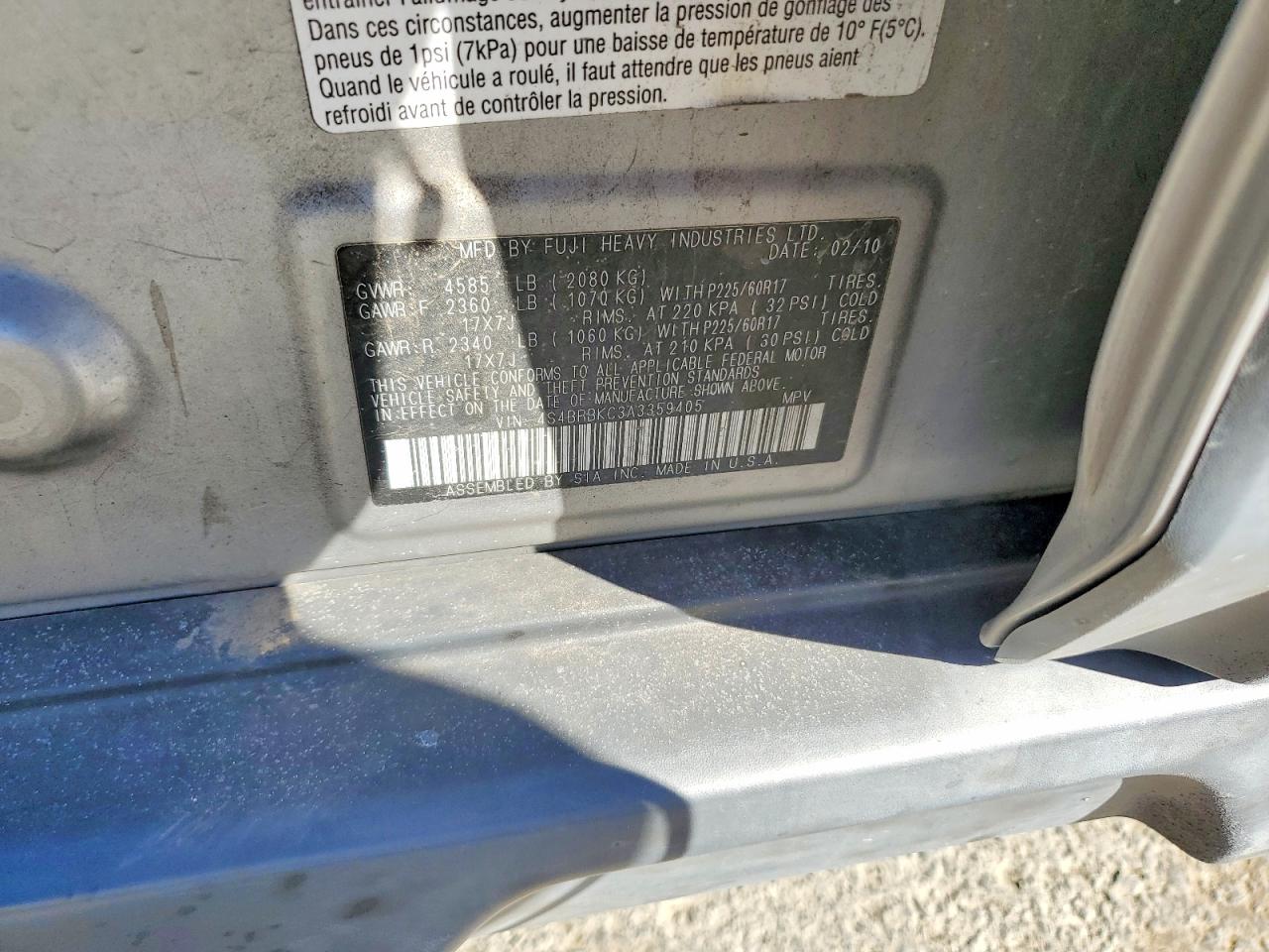 2010 SUBARU OUTBACK
