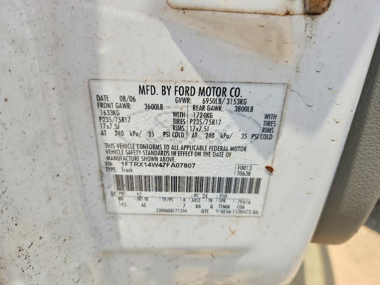 2007 FORD F150