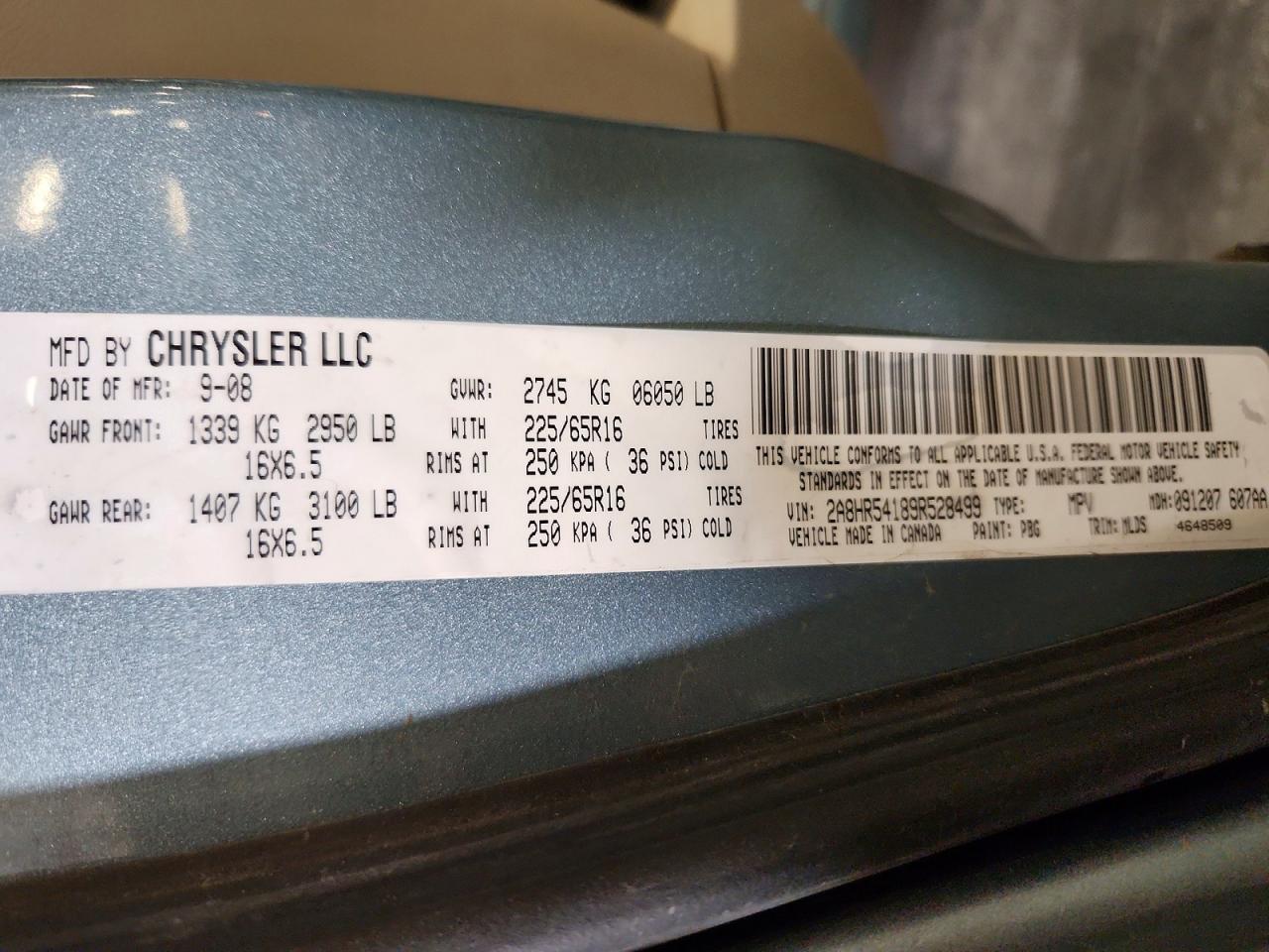 2009 CHRYSLER MINIVAN