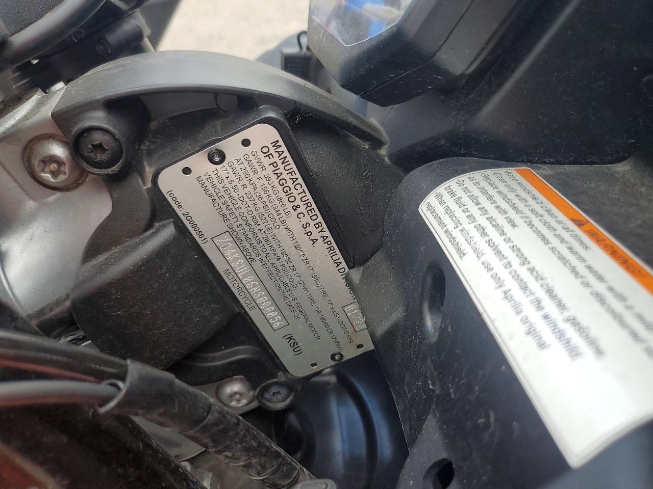 2022 APRILIA MOTORCYCLE