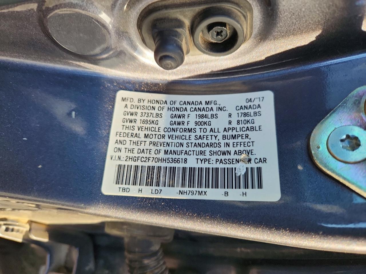 2017 HONDA CIVIC