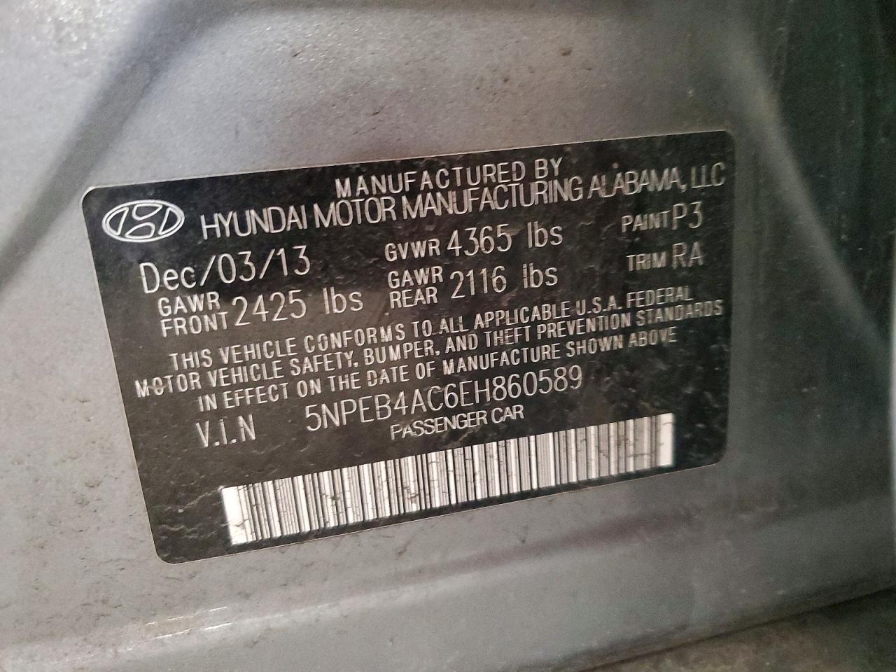 2014 HYUNDAI SONATA