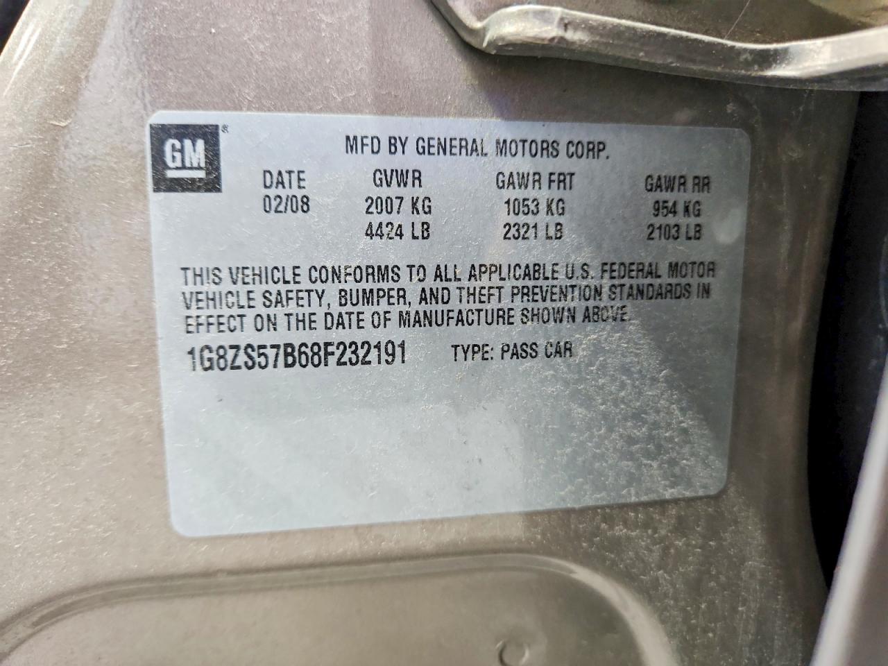 2008 SATURN AURA