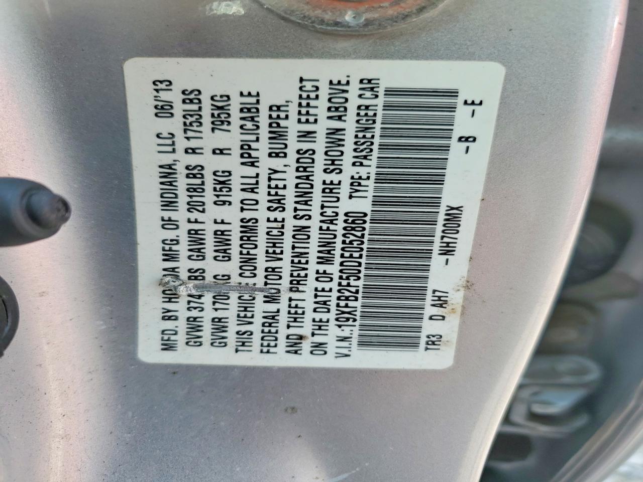 2013 HONDA CIVIC