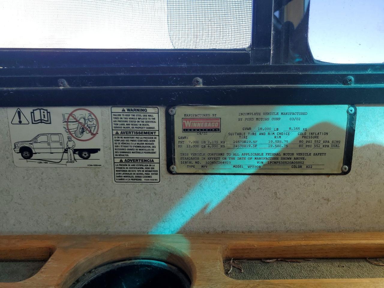 2002 FORD F550