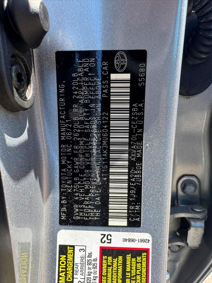 2021 TOYOTA CAMRY
