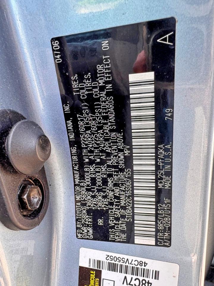 2006 TOYOTA SIENNA
