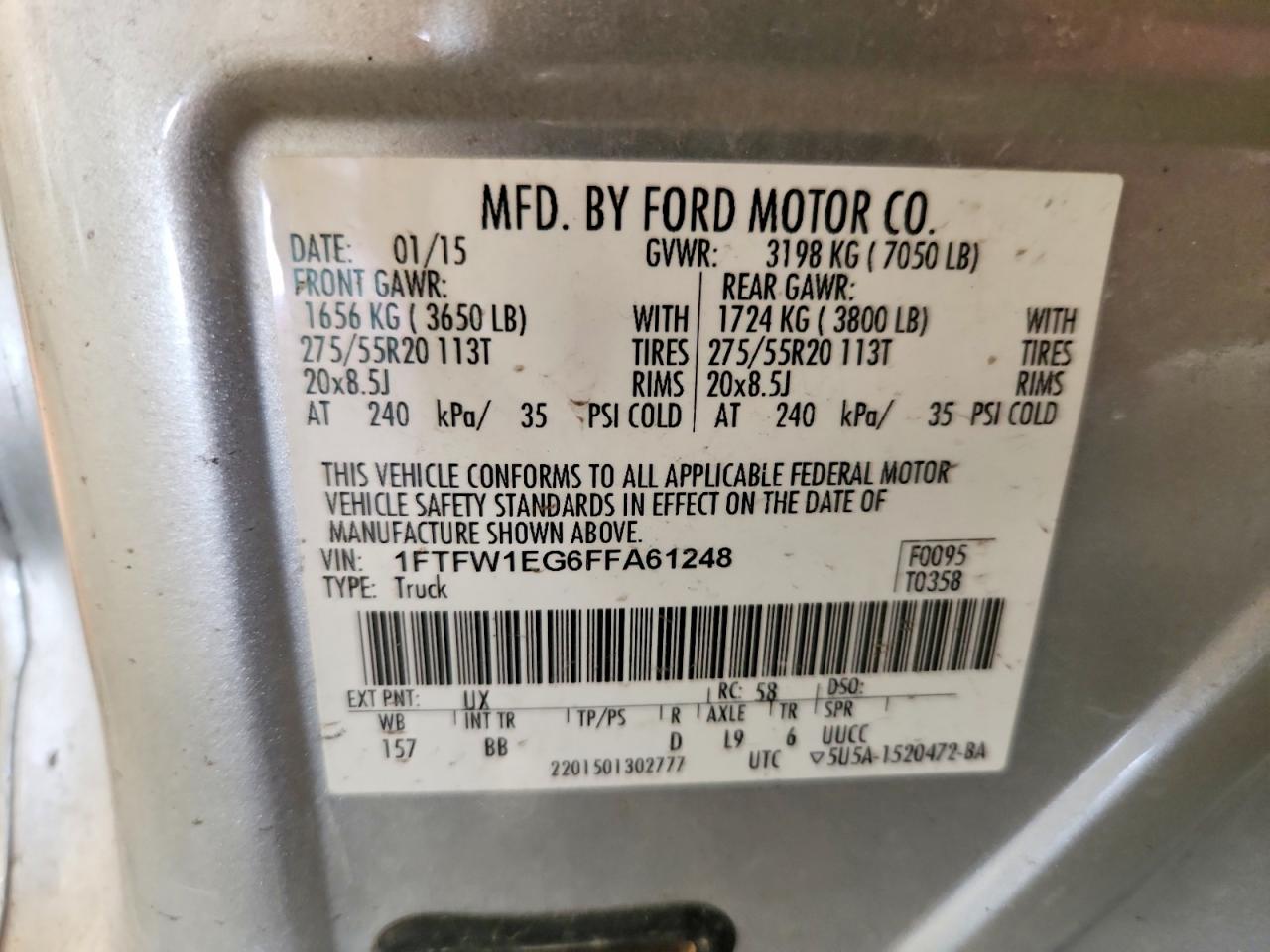 2015 FORD F150