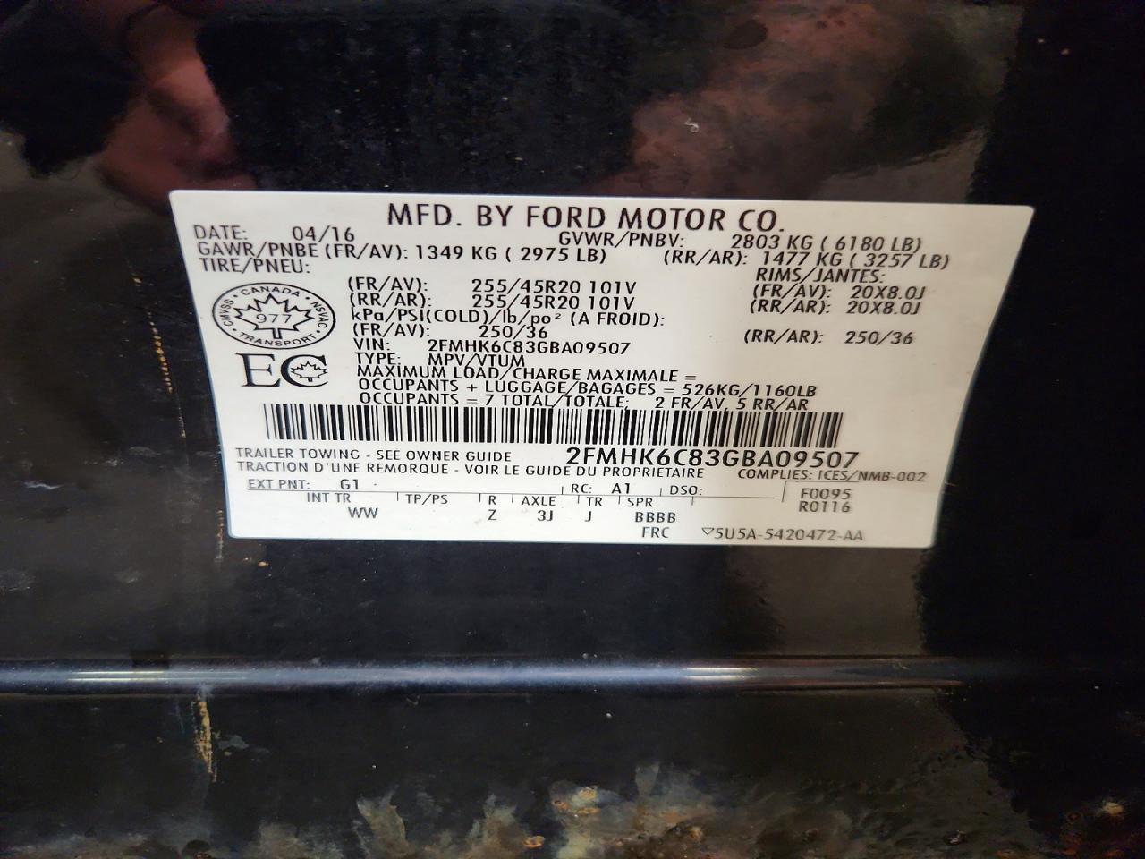2016 FORD FLEX