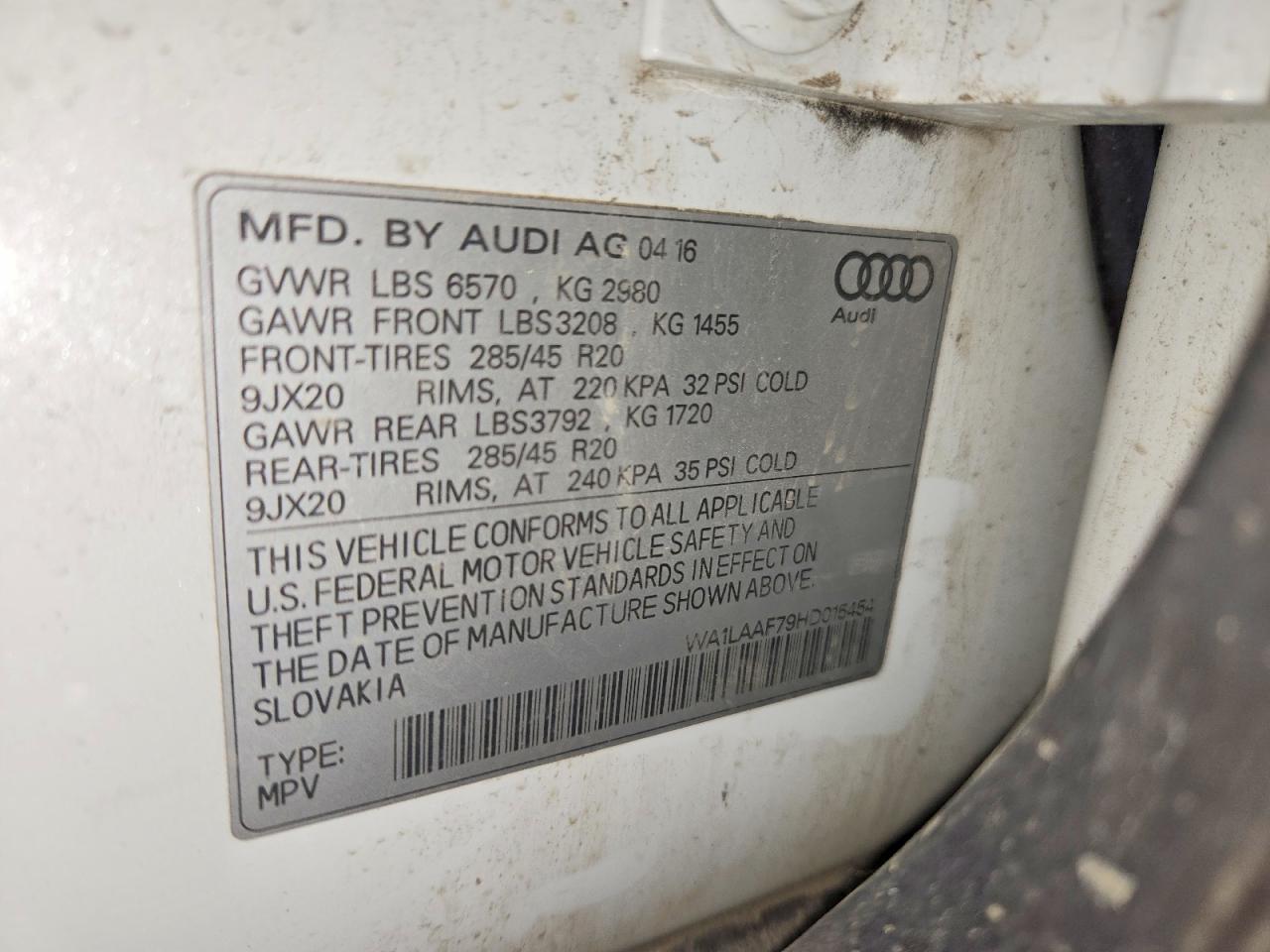 2017 AUDI Q7