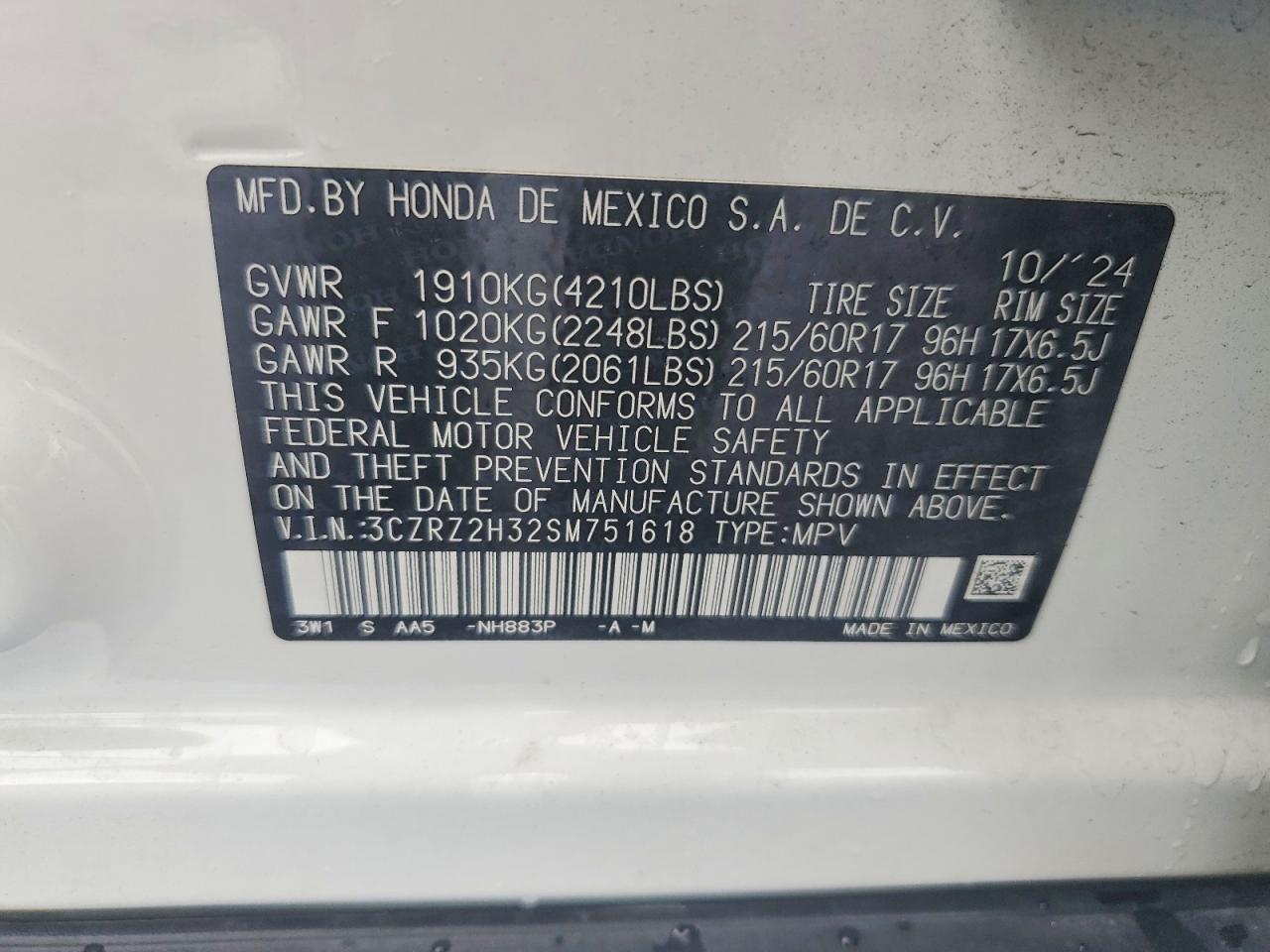 2025 HONDA HR-V