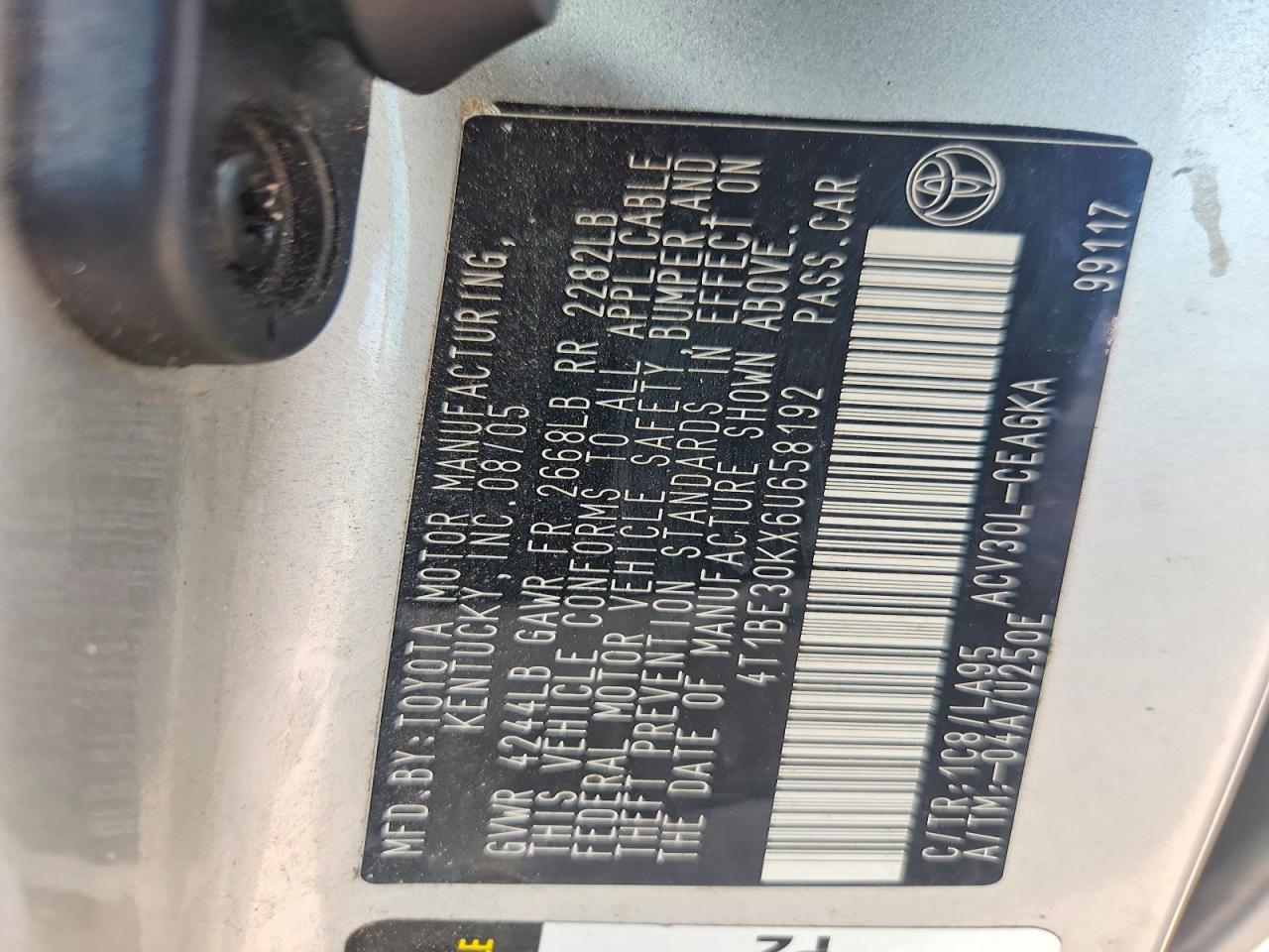 2006 TOYOTA CAMRY