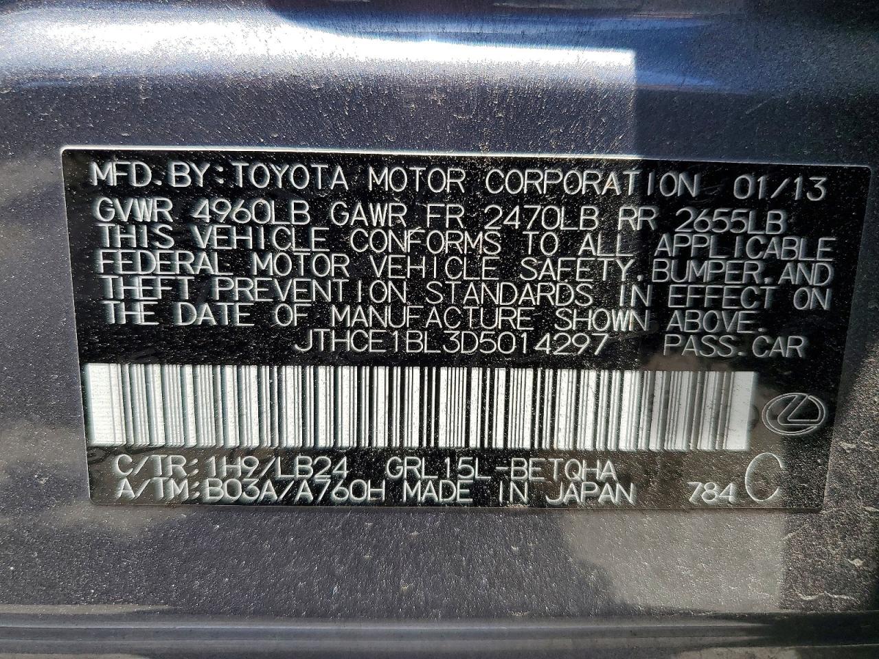 2013 LEXUS GS