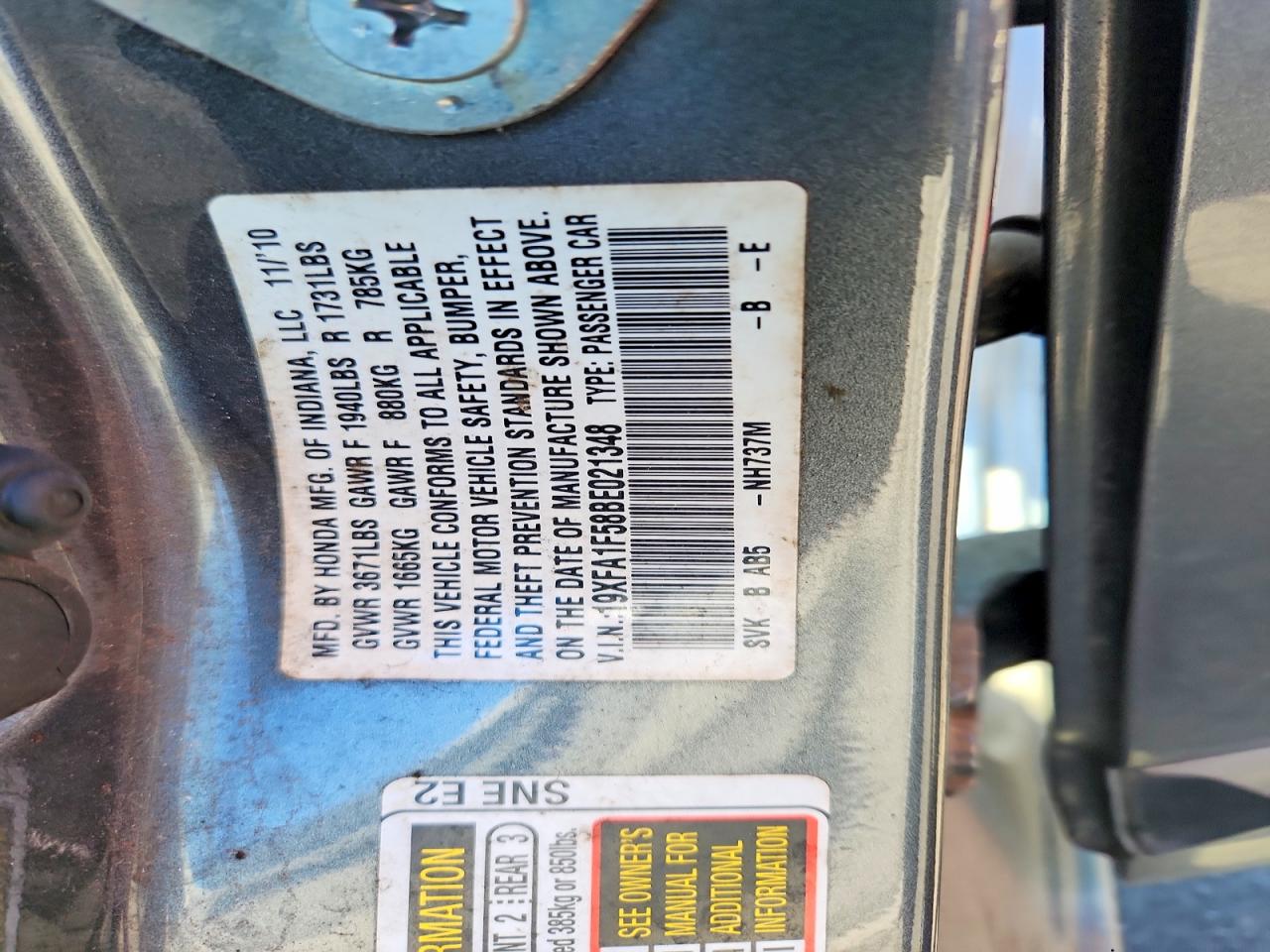 2011 HONDA CIVIC