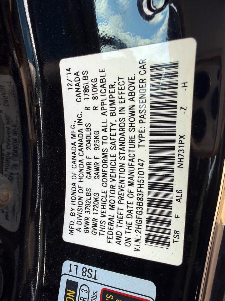 2015 HONDA CIVIC