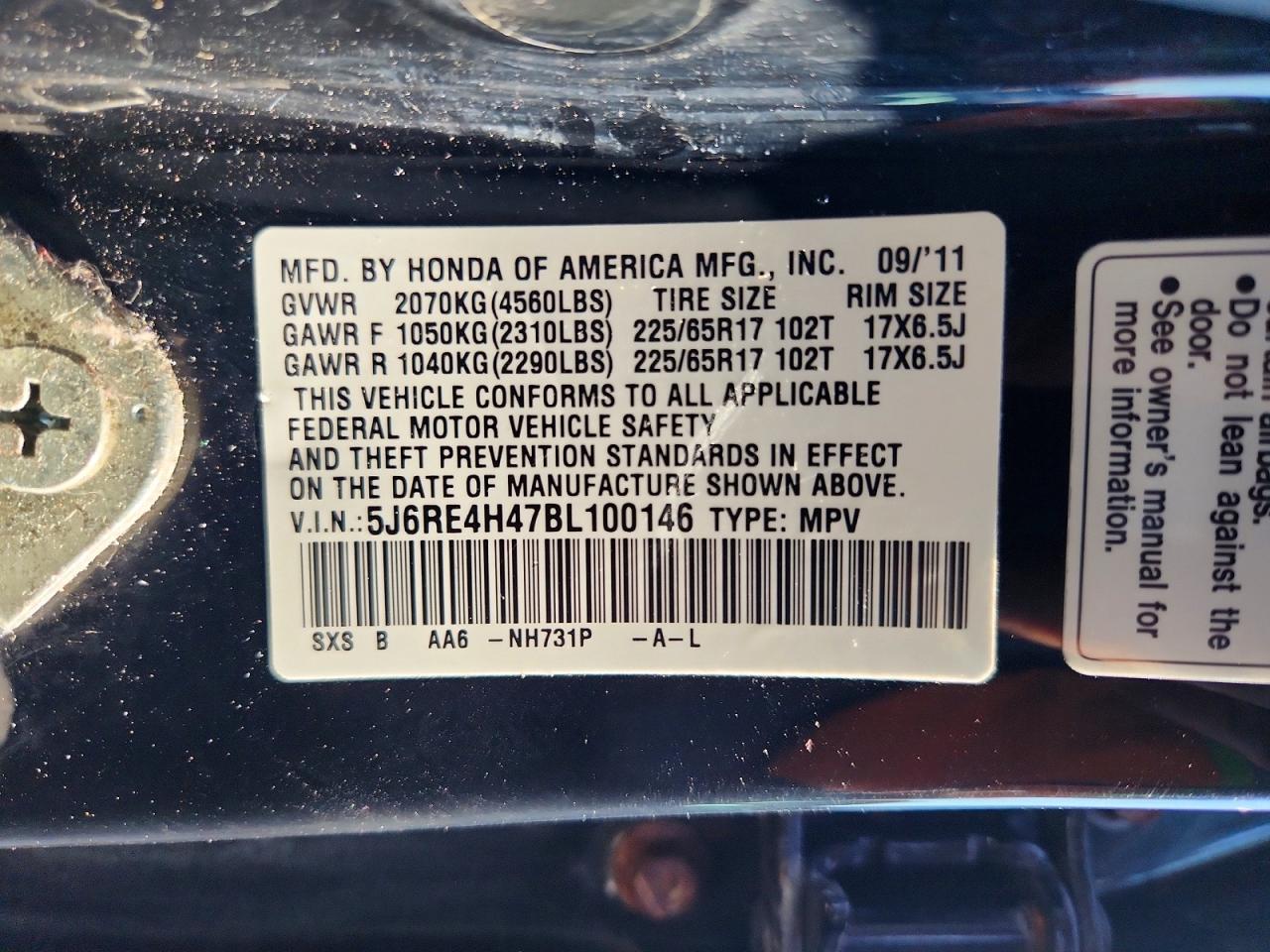2011 HONDA CRV