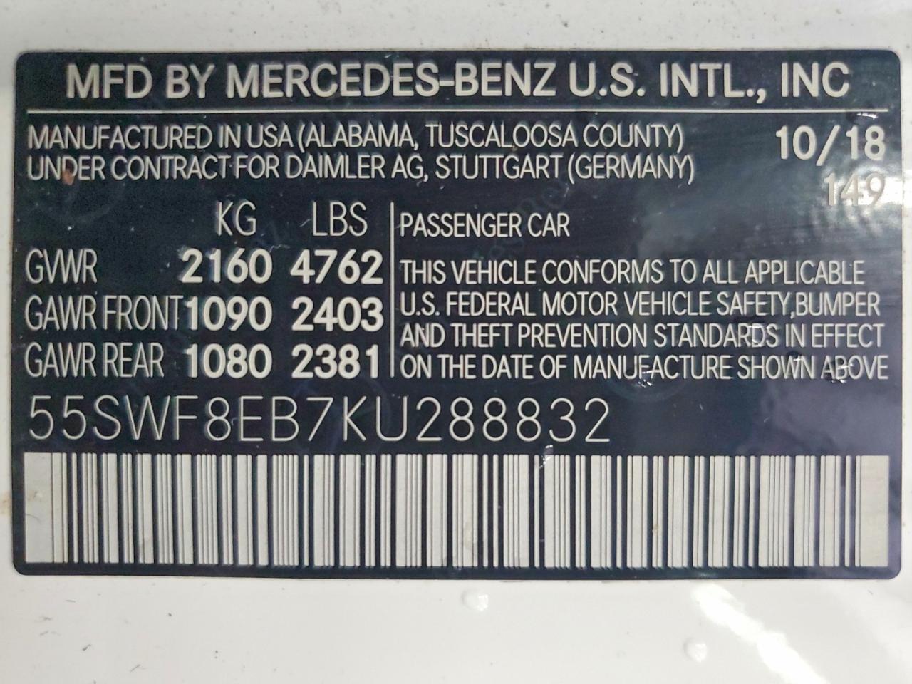 2019 MERCEDES-BENZ C-CLASS