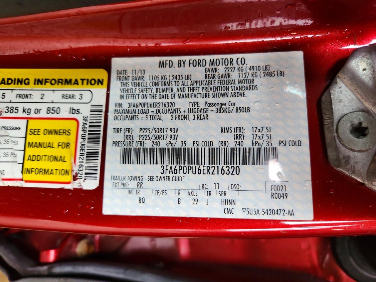 2014 FORD FUSION