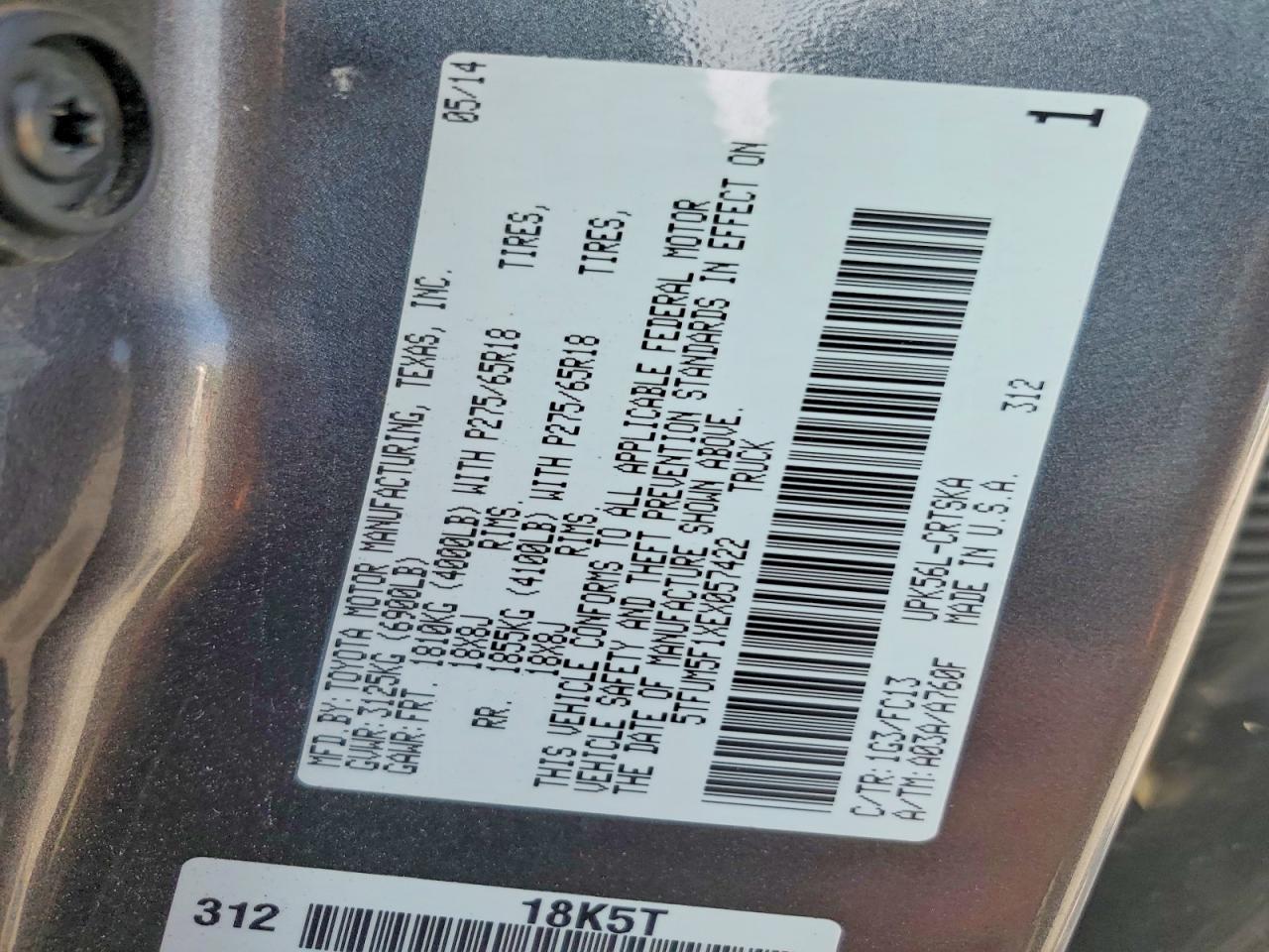 2014 TOYOTA TUNDRA