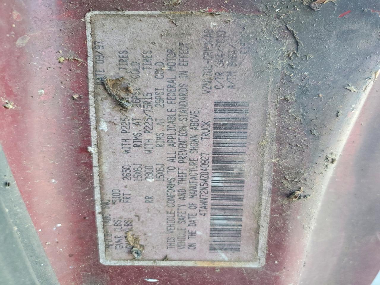 1998 TOYOTA TACOMA