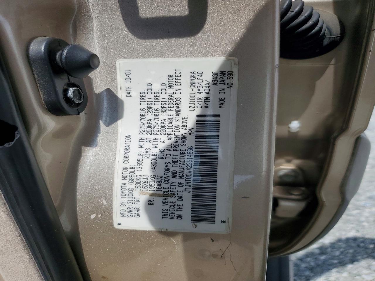 2002 LEXUS LX470