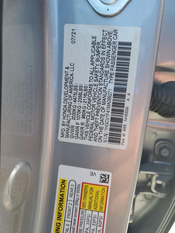 2021 HONDA ACCORD