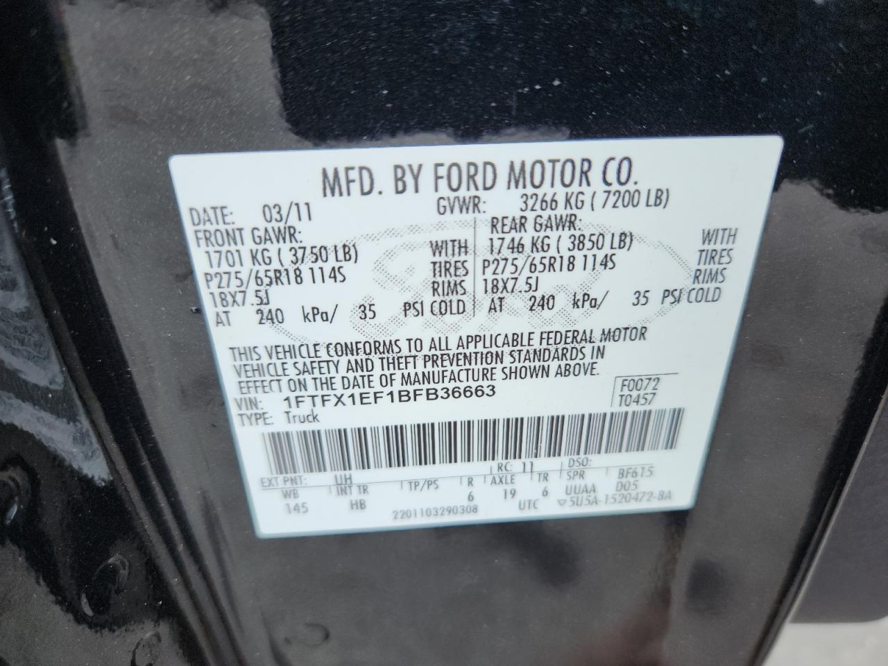 2011 FORD F-150