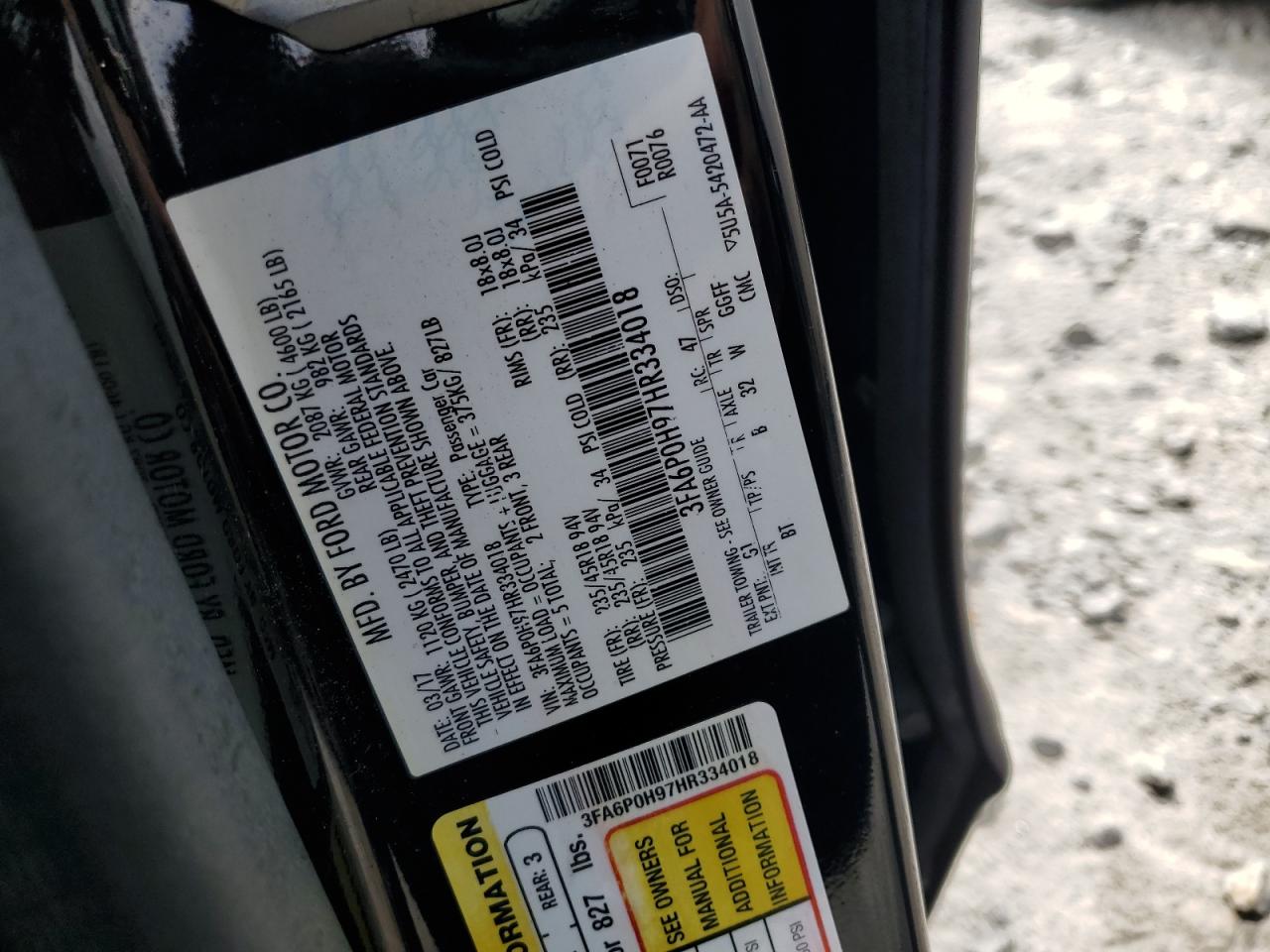 2017 FORD FUSION