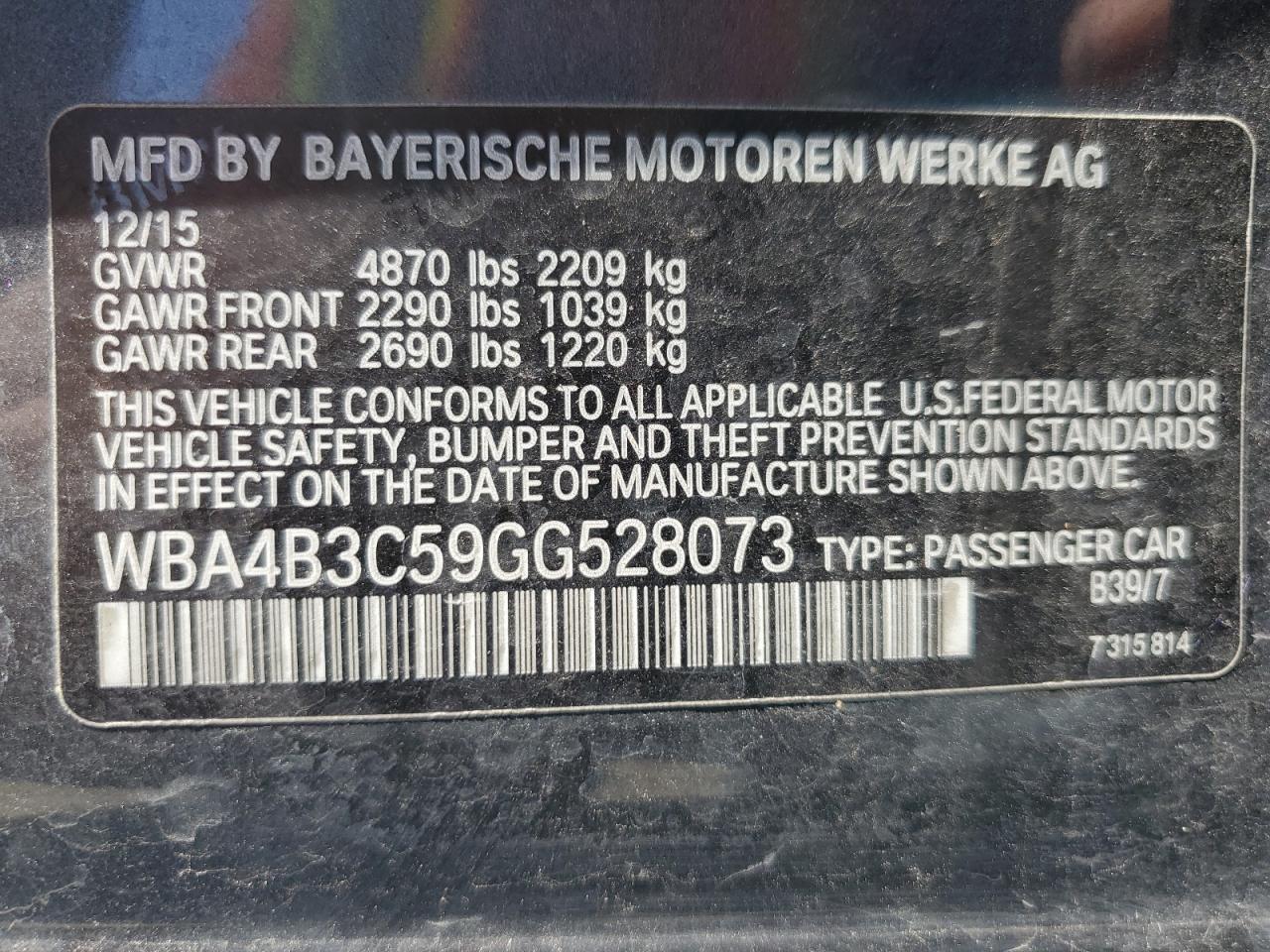 2016 BMW 4 SERIES