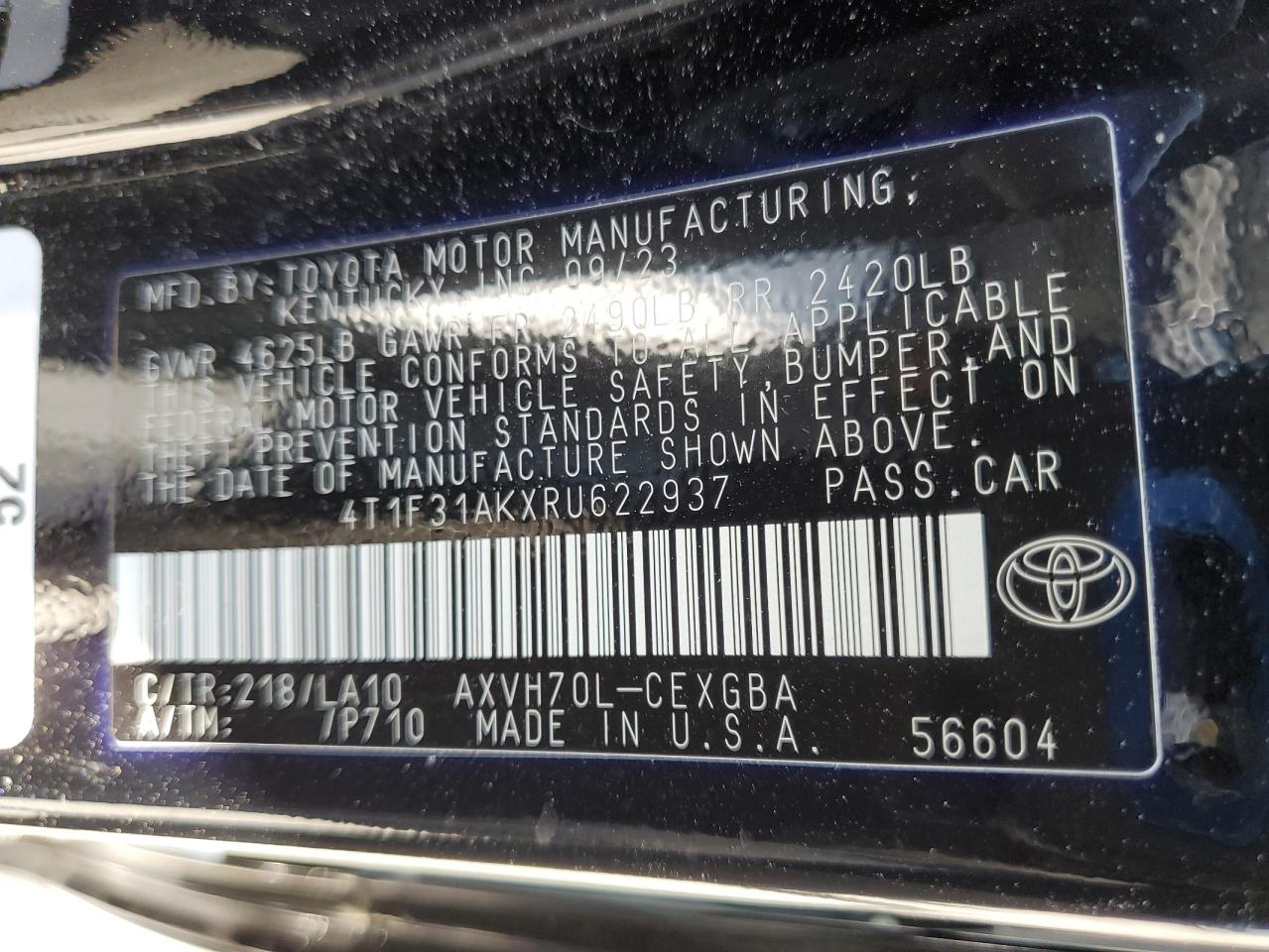 2024 TOYOTA CAMRY