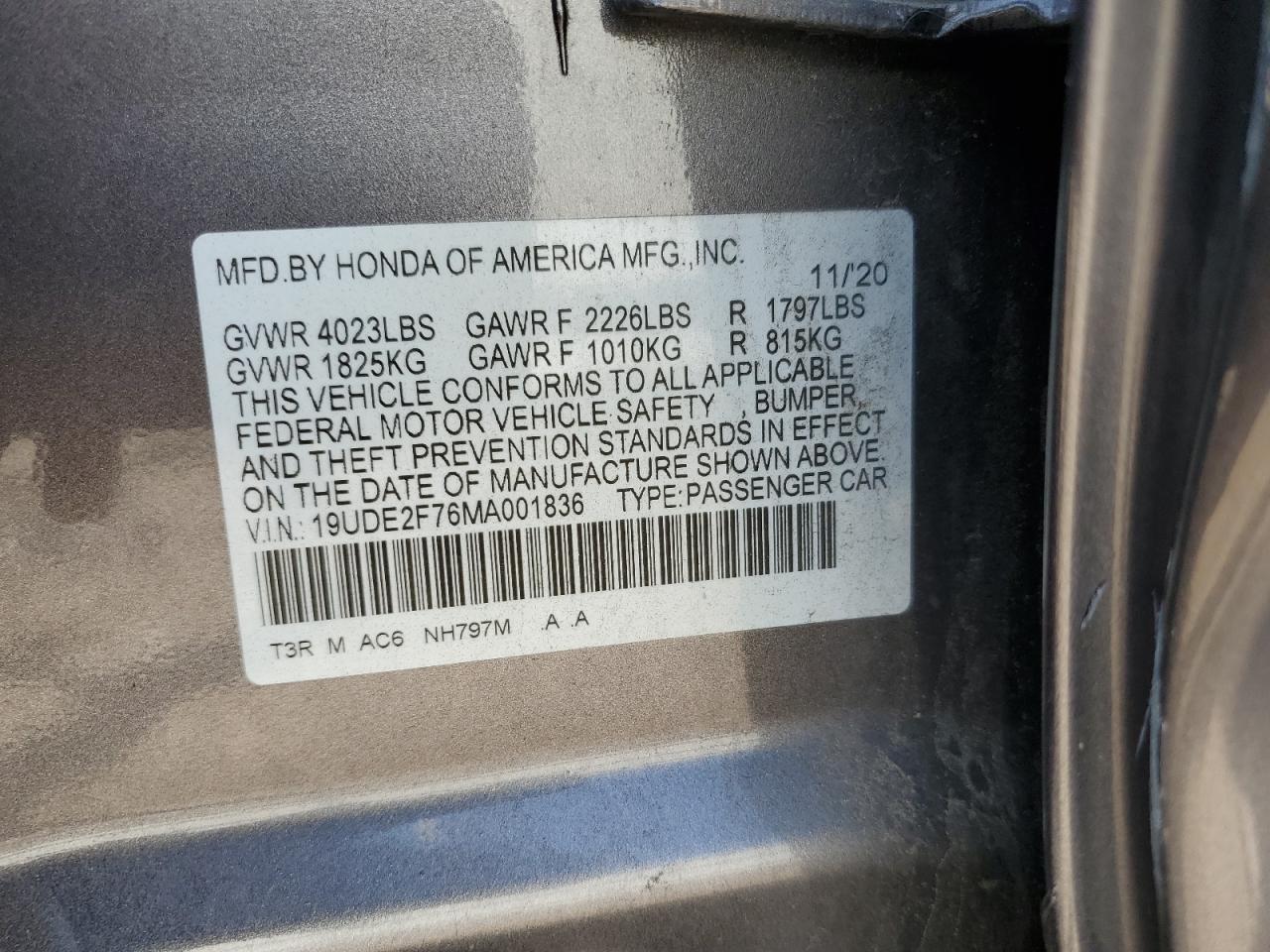 2021 ACURA ILX