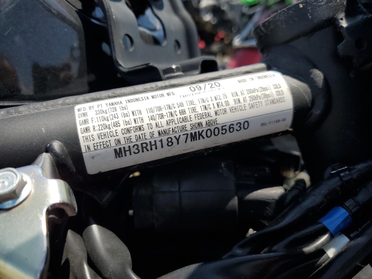 2021 YAMAHA YZF600