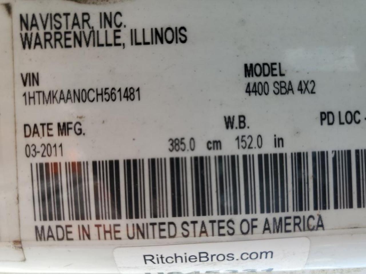2012 INTERNATIONAL 4000 SERIE