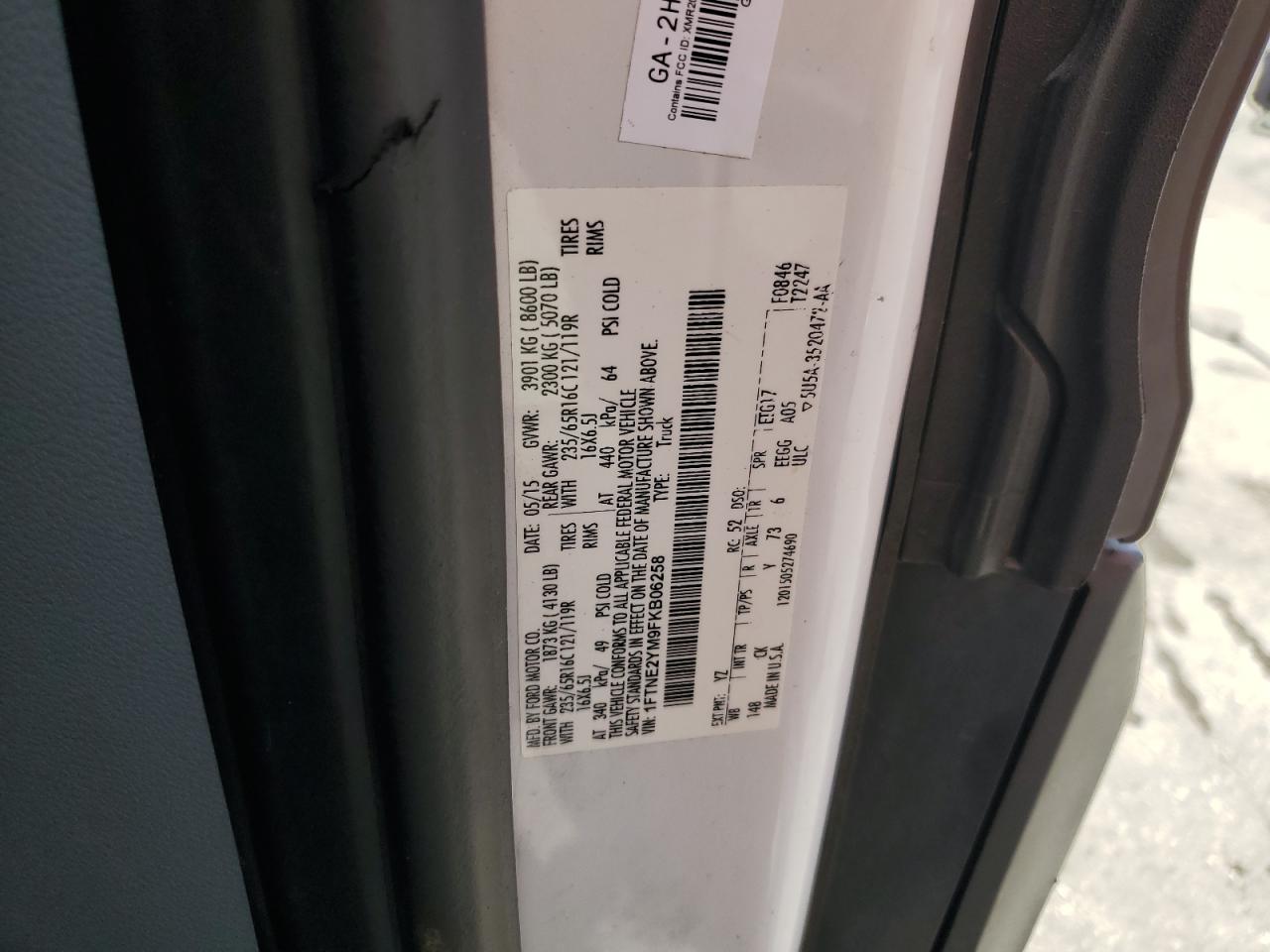 2015 FORD TRANSIT
