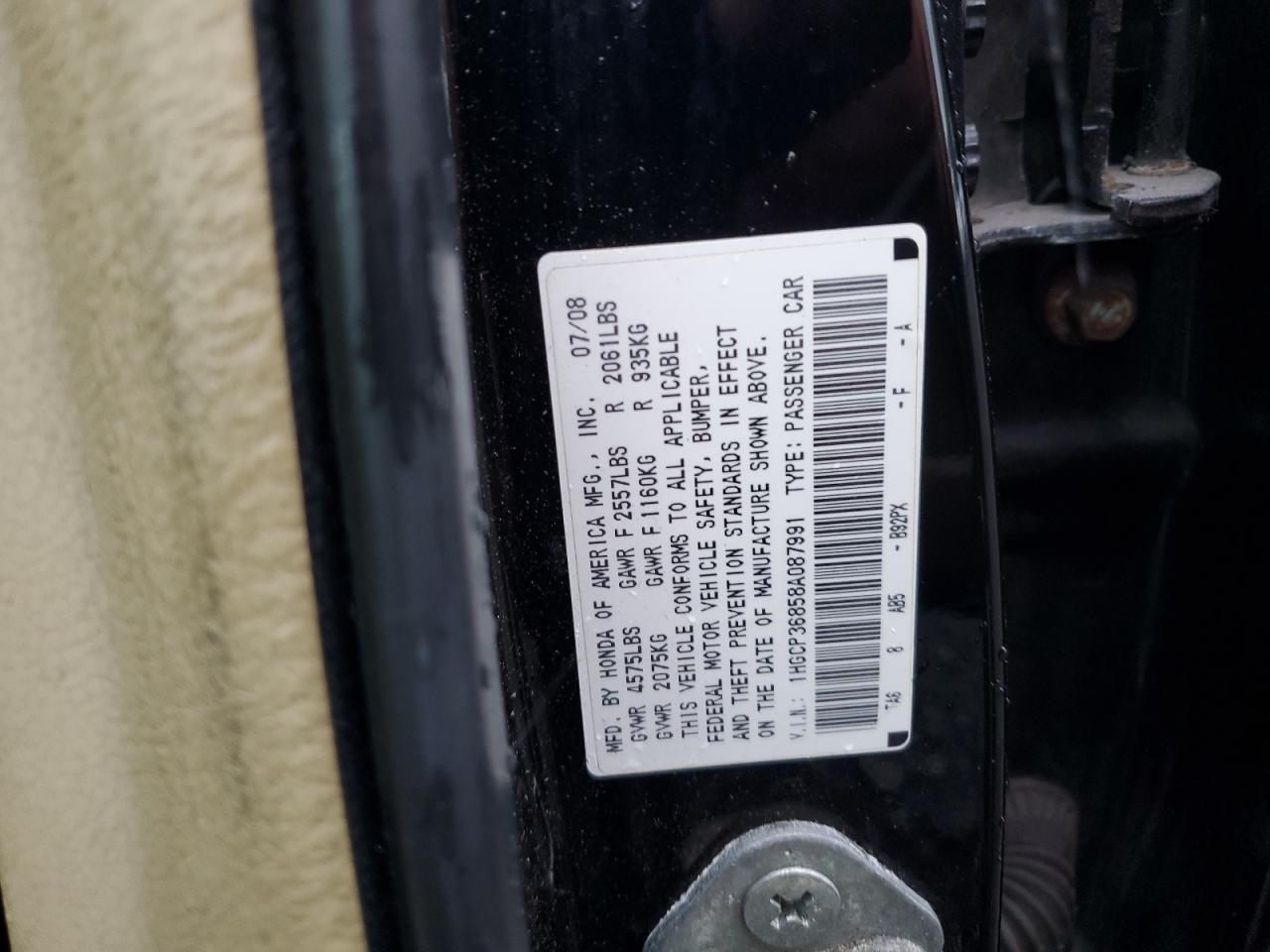 2008 HONDA ACCORD