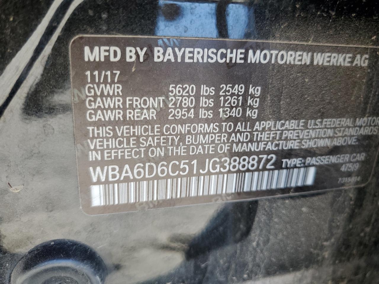 2018 BMW 6 SERIES