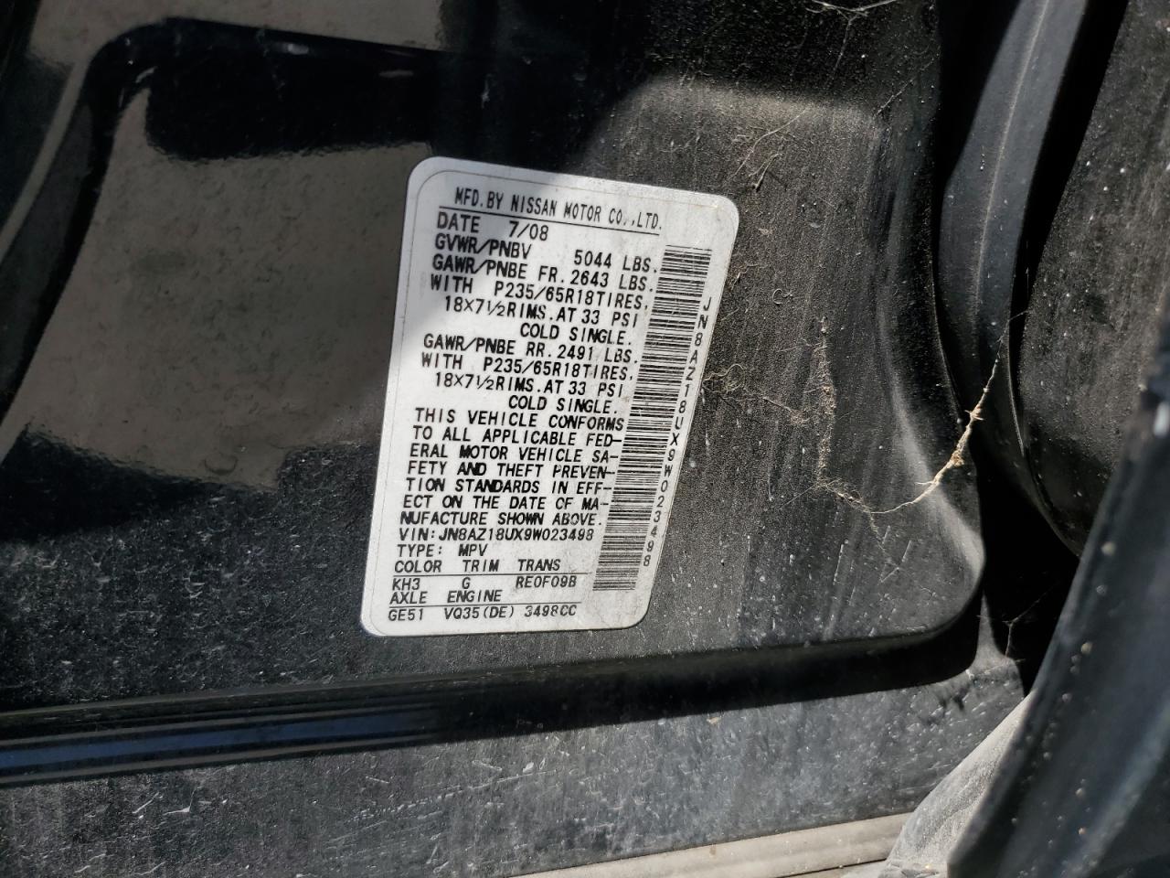 2009 NISSAN MURANO