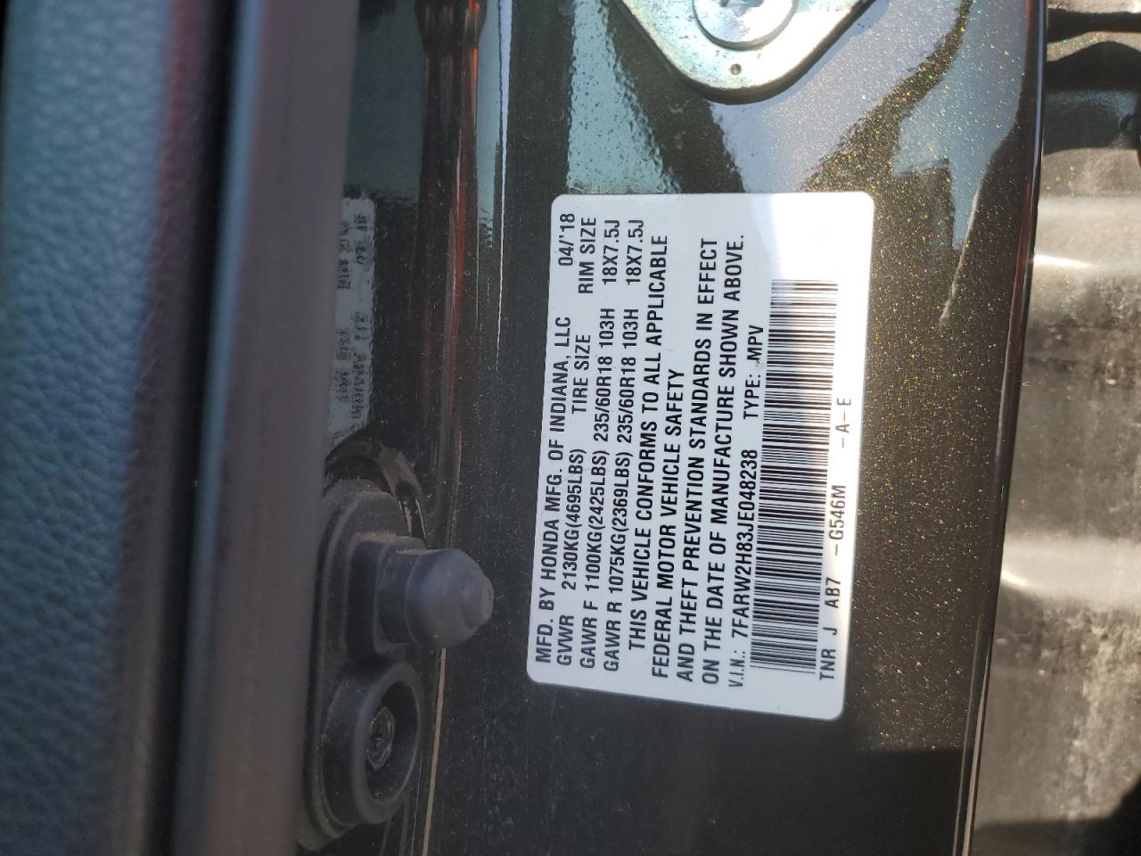 2018 HONDA CRV