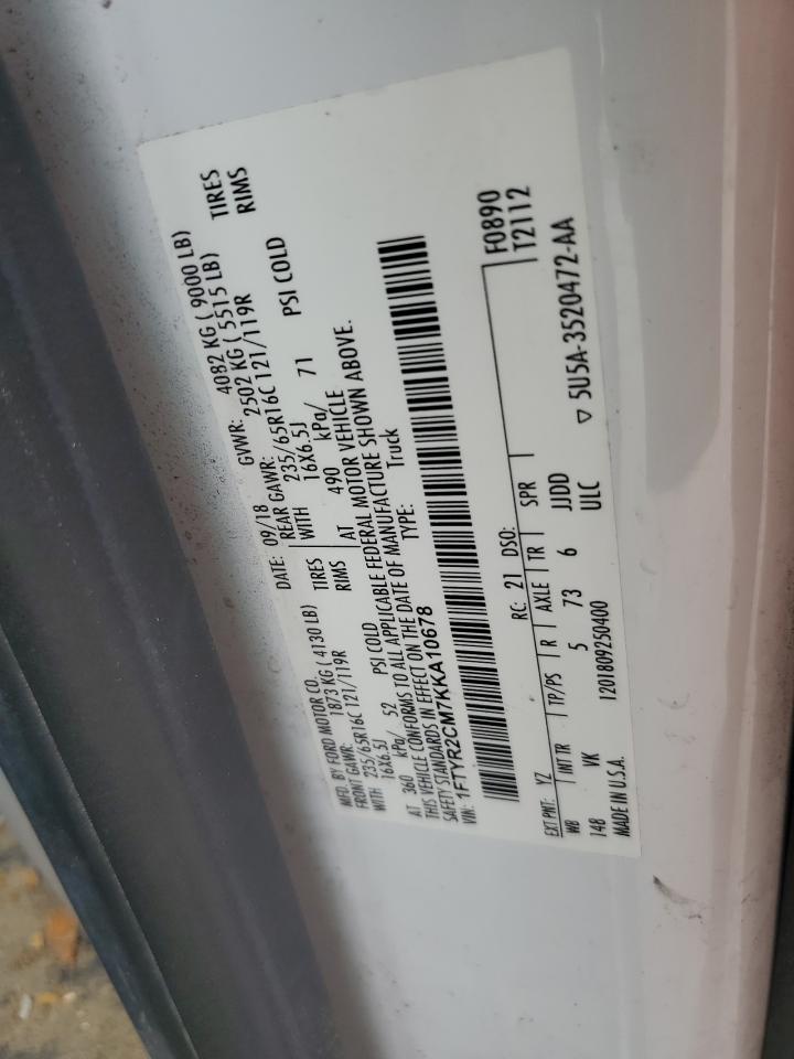 2019 FORD TRANSIT
