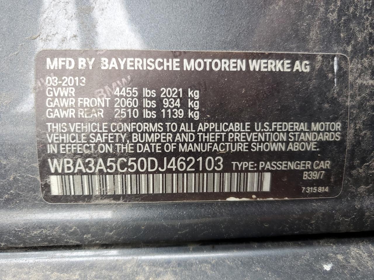 2013 BMW 3 SERIES