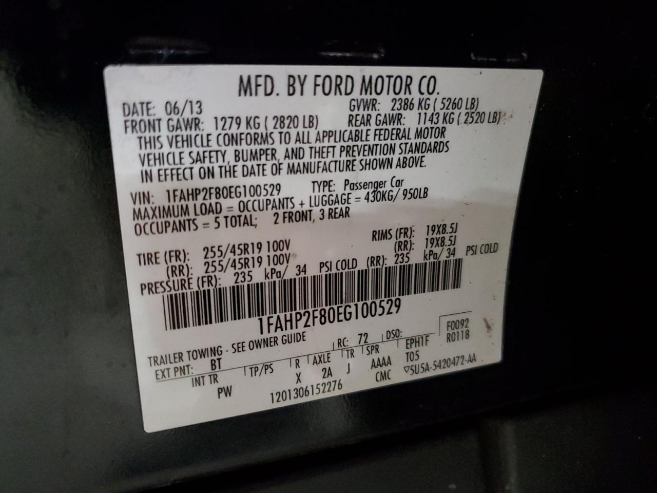 2014 FORD TAURUS