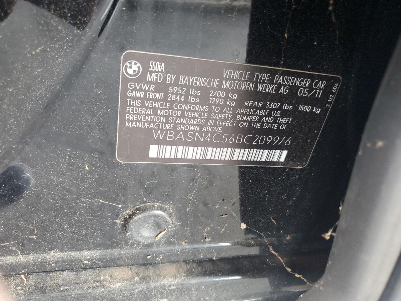 2011 BMW 5 SERIES
