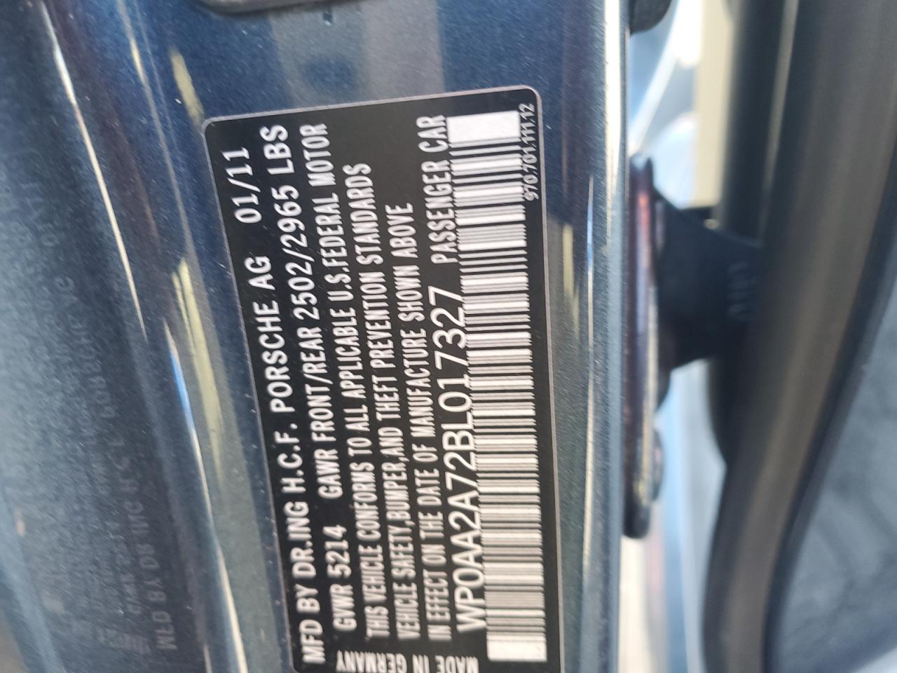 2011 PORSCHE PANAMERA