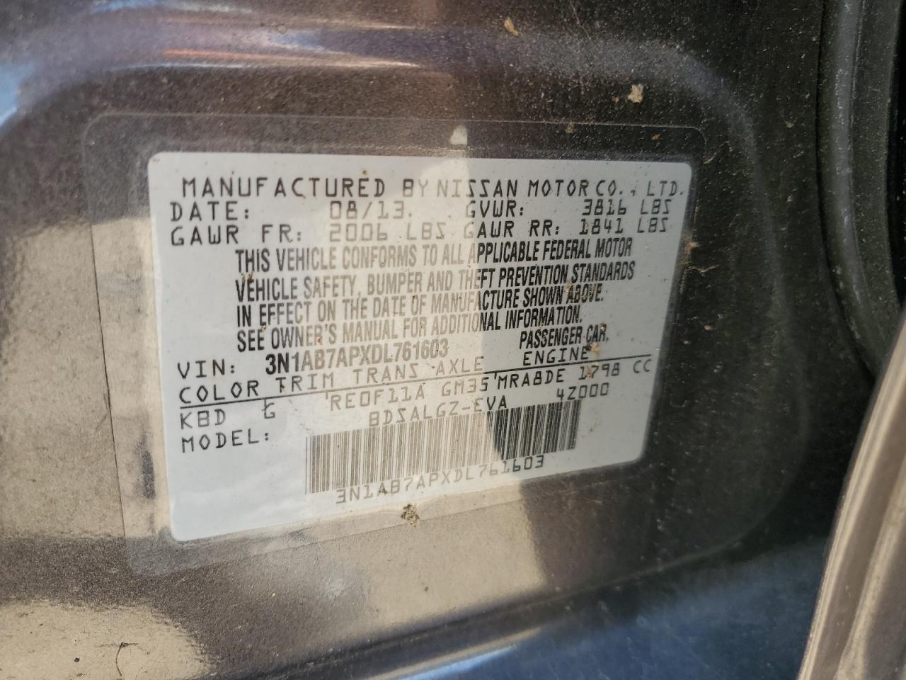 2013 NISSAN SENTRA