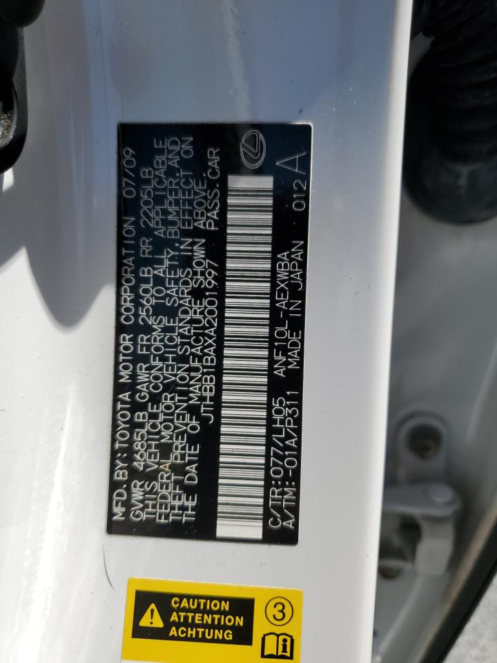 2010 LEXUS HS