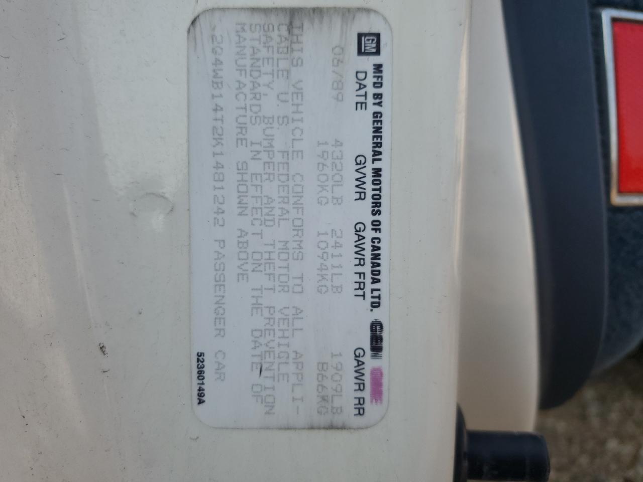 1989 BUICK REGAL